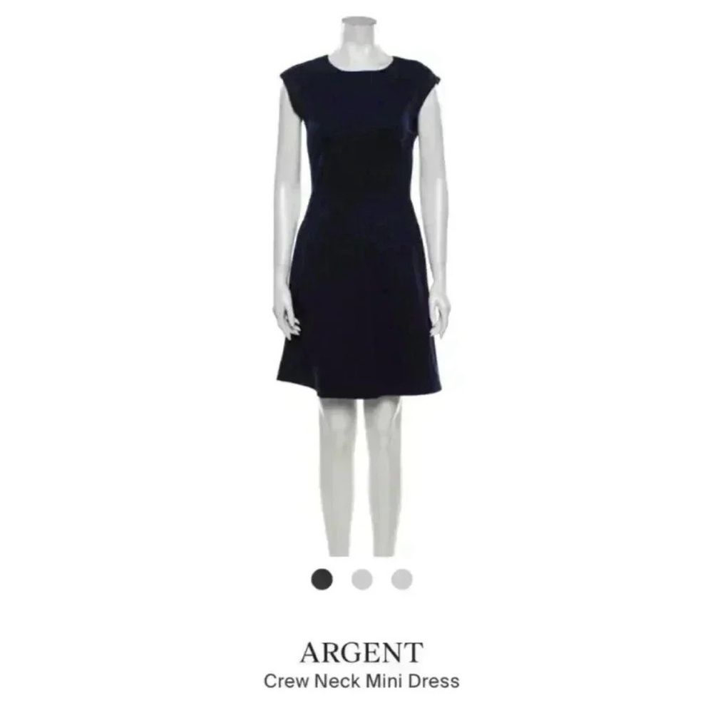 Argent Crew Neck Mini Dress